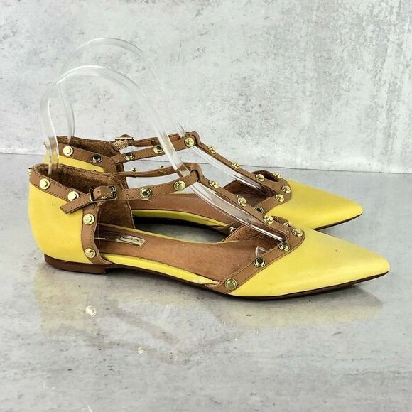 Halogen D'Orsay Women's 6M Flats Pointed Toe Yellow Gold - Picture 3 of 11